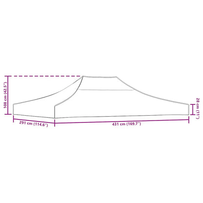 vidaXL Party Tent Roof 4.5x3 m Beige 270 g/m²