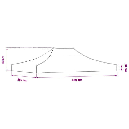 vidaXL Party Tent Roof 4.5x3 m Orange 270 g/m²
