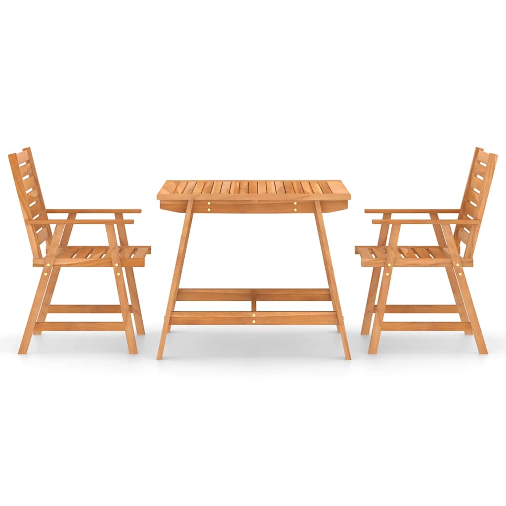 vidaXL 3 Piece Garden Dining Set Solid Acacia Wood