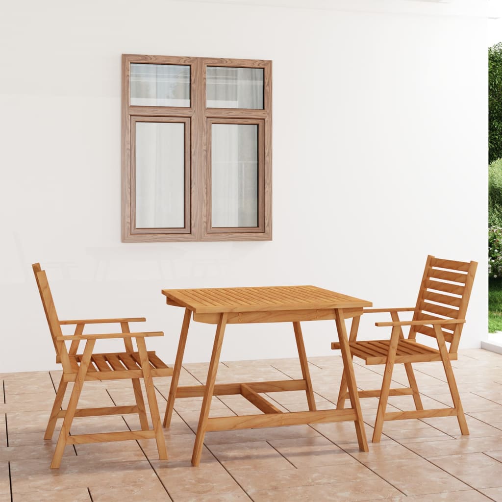 vidaXL Outdoor Dining Set | Warm acacia wood tone