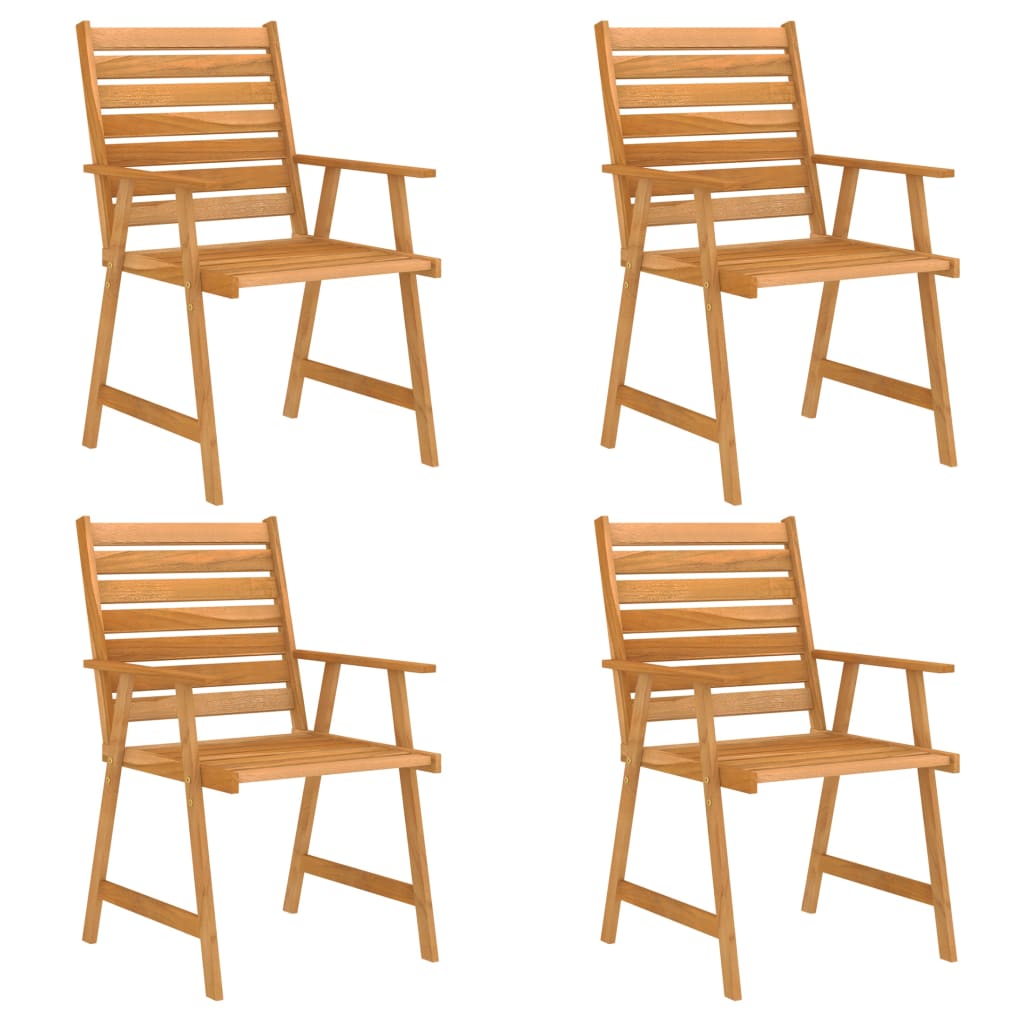 vidaXL Outdoor Dining Set | Natural Wood | Solid Acacia wood | 5-Piece | Durable