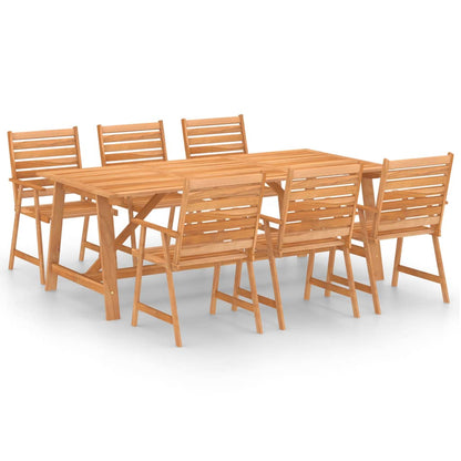 vidaXL Outdoor Dining Set | Warm Brown | Solid Acacia Wood | Large | Seats Many