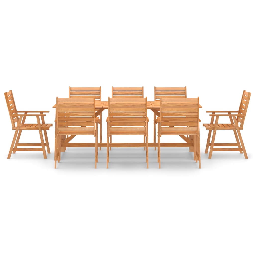 vidaXL Outdoor Dining Set | Rich Warm Colour | Solid Acacia Wood | Large