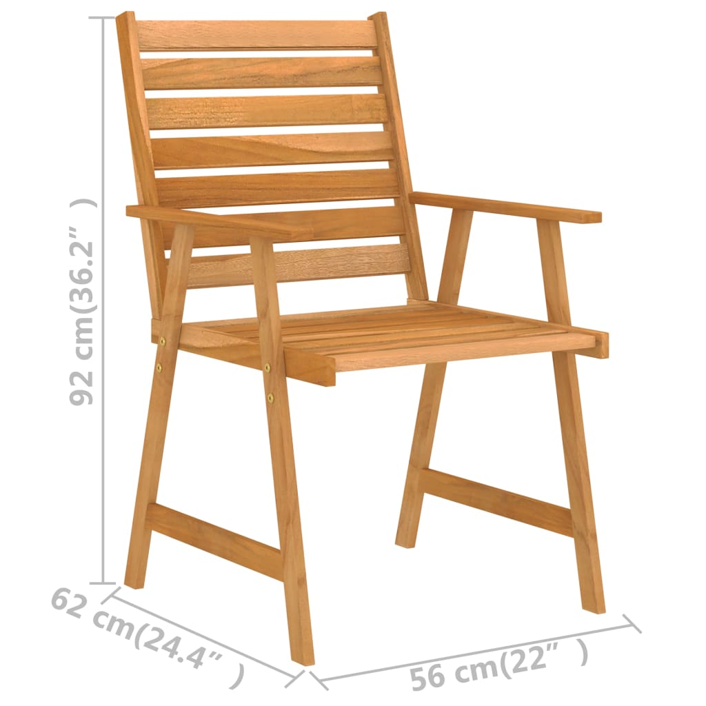 vidaXL Outdoor Dining Set | Rich Warm Colour | Solid Acacia Wood | Large