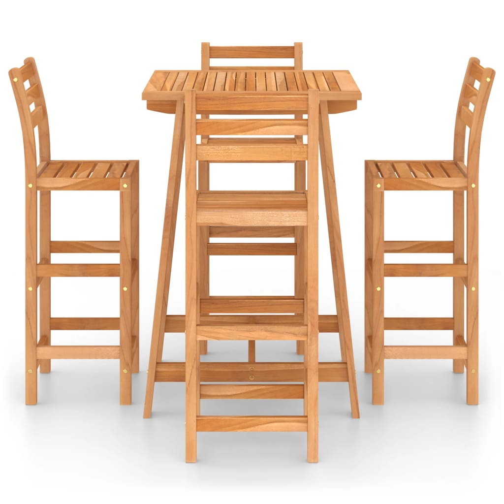 vidaXL Outdoor Bar Set | Natural Acacia | Solid Acacia wood | Medium | Strong