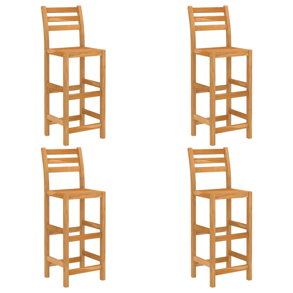 vidaXL Outdoor Bar Set | Natural wood | Solid acacia wood | Medium | Footrest