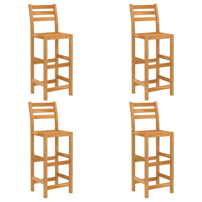 vidaXL Outdoor Bar Set | Natural wood | Solid acacia wood | Medium | Footrest