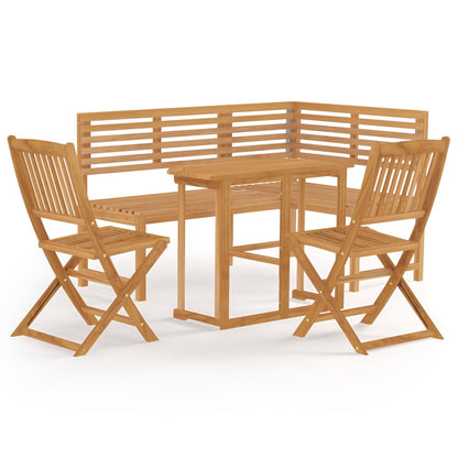 vidaXL Bistro Set | Brown | Solid acacia wood | Medium | Foldable | Bistro Set