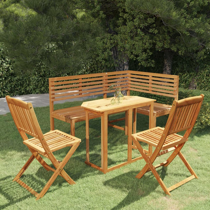 vidaXL Bistro Set | Brown | Solid acacia wood | Medium | Foldable | Bistro Set