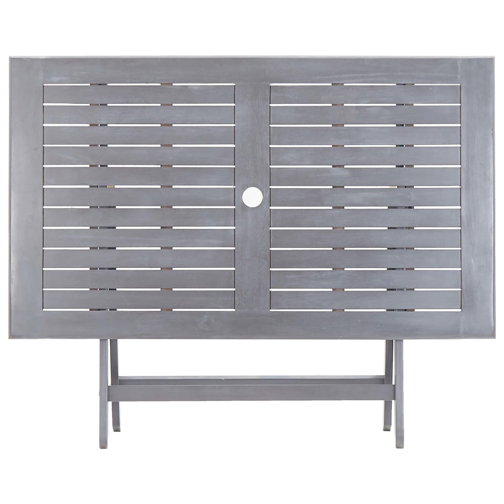 vidaXL Garden Dining Set | Grey | Solid acacia wood | Medium | Foldable