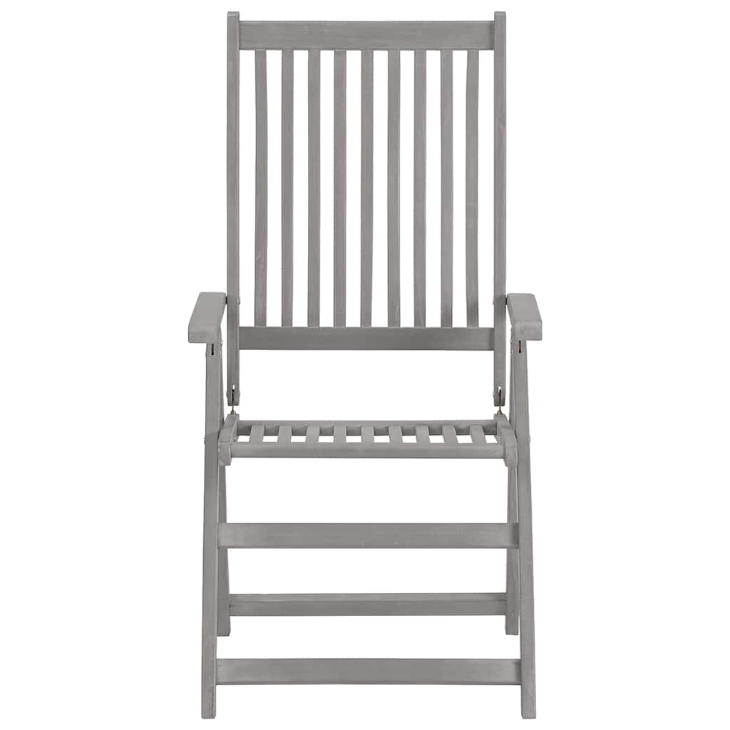 vidaXL 5 Piece Garden Dining Set (150-200)x100 cm Grey