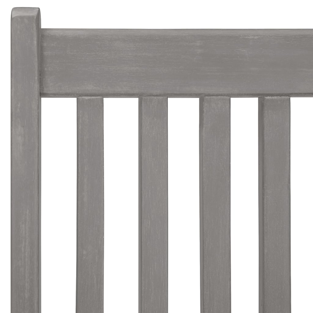 vidaXL Garden Dining Set | Grey wash | Solid acacia wood | Large | Foldable