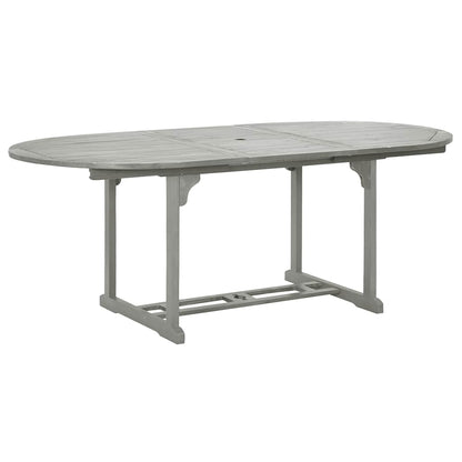 vidaXL 5 Piece Garden Dining Set (150-200)x100cm Solid Acacia Wood Grey