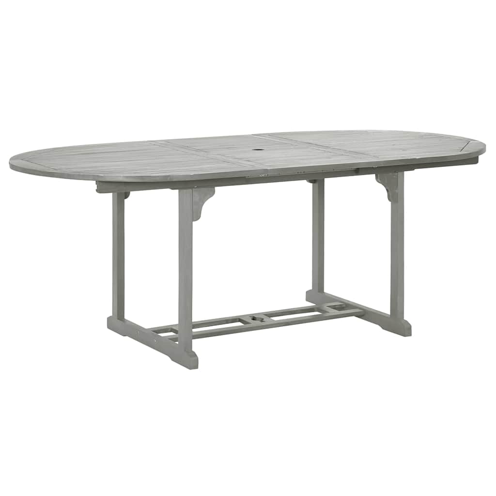 vidaXL 5 Piece Garden Dining Set (150-200)x100 cm Grey