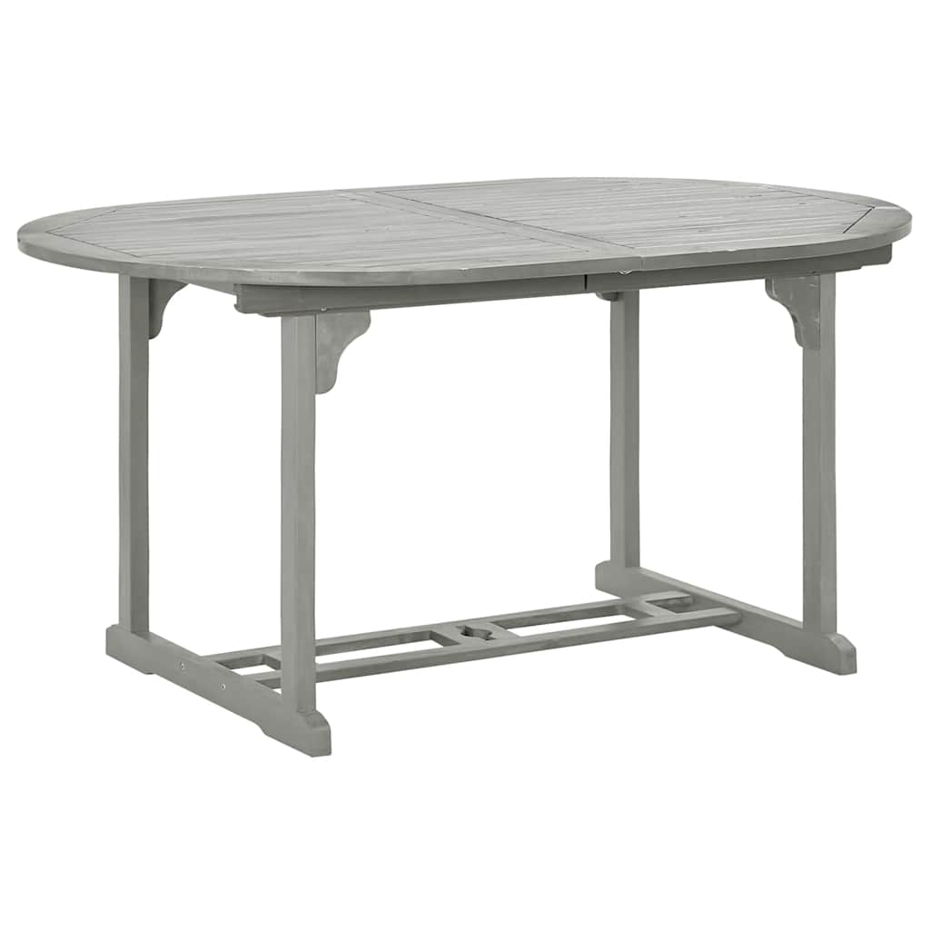 vidaXL 5 Piece Garden Dining Set (150-200)x100cm Solid Acacia Wood Grey