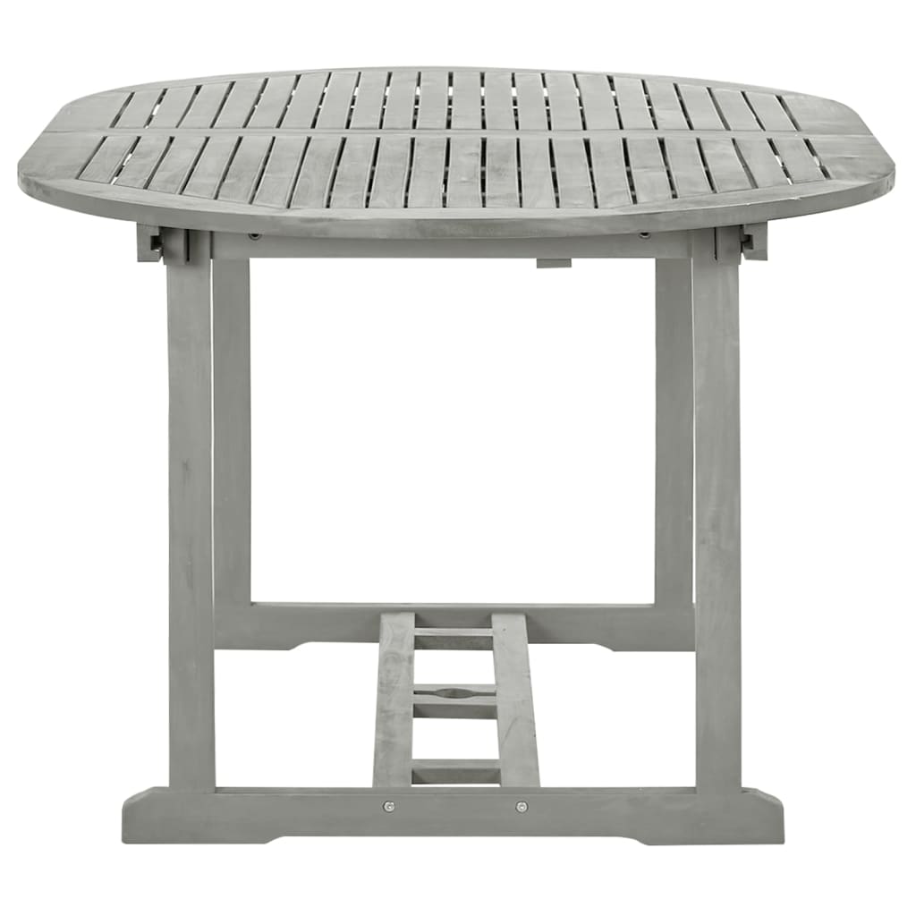 vidaXL Garden Dining Set | Grey wash | Solid acacia wood | Large | Foldable