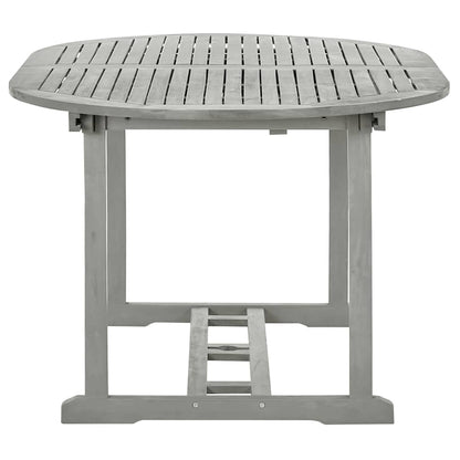 vidaXL 5 Piece Garden Dining Set (150-200)x100 cm Grey
