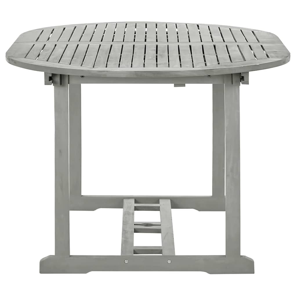 vidaXL 5 Piece Garden Dining Set (150-200)x100cm Solid Acacia Wood Grey