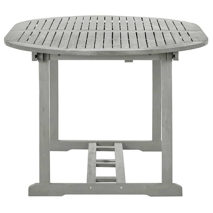 vidaXL 5 Piece Garden Dining Set (150-200)x100cm Solid Acacia Wood Grey