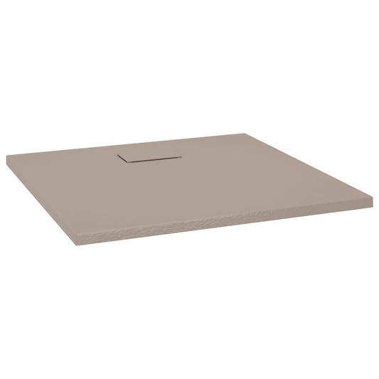 148924 vidaXL Shower Base Tray SMC Brown 90x80 cm