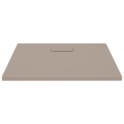 148925 vidaXL Shower Base Tray SMC Brown 90x90 cm