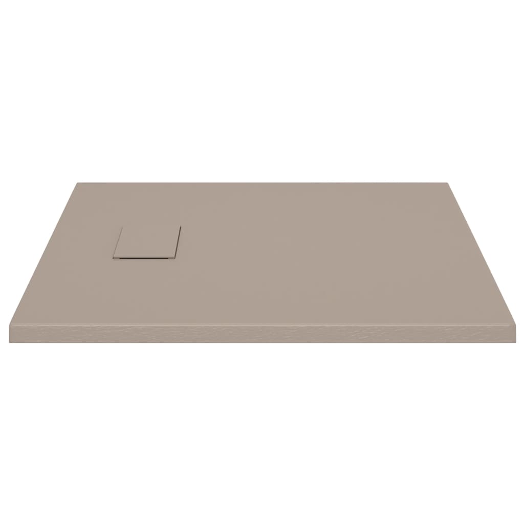 148925 vidaXL Shower Base Tray SMC Brown 90x90 cm
