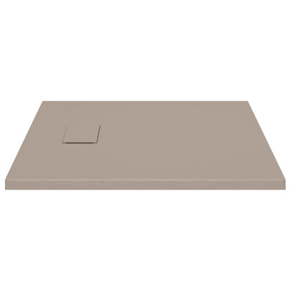 148925 vidaXL Shower Base Tray SMC Brown 90x90 cm