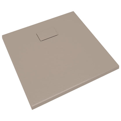 148925 vidaXL Shower Base Tray SMC Brown 90x90 cm