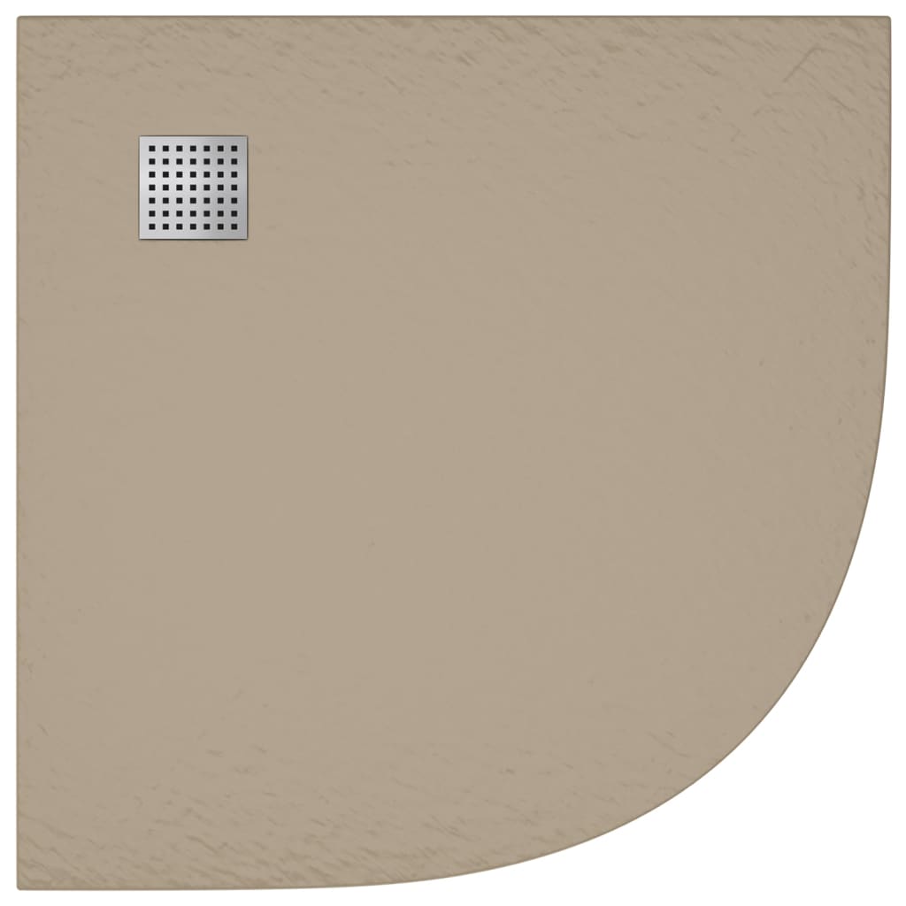 vidaXL Shower Base Tray SMC Brown 90x90 cm