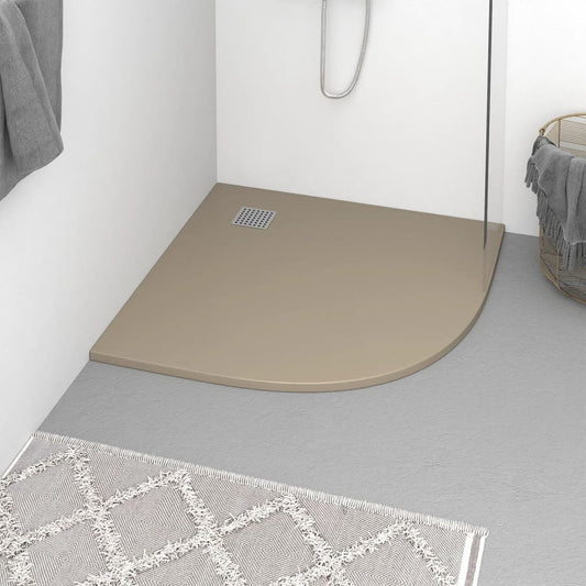 148929 vidaXL Shower Base Tray SMC Brown 90x90 cm