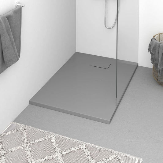 148934 vidaXL Shower Base Tray SMC Grey 100x70 cm