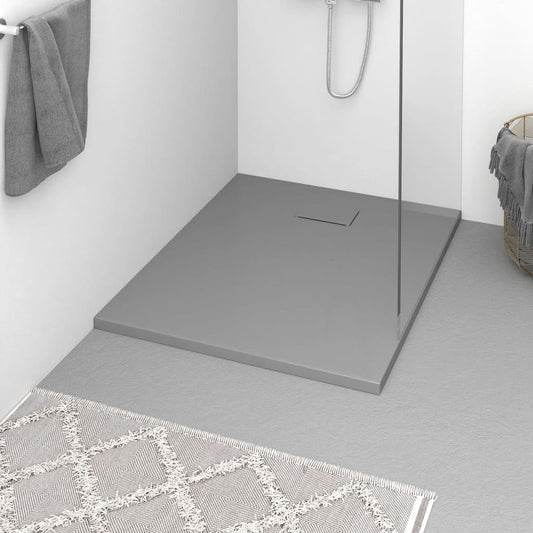 148935 vidaXL Shower Base Tray SMC Grey 100x80 cm