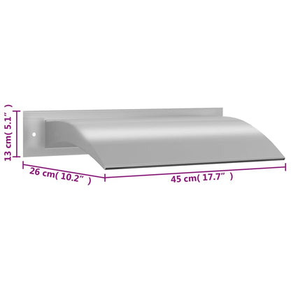 148921 vidaXL Pool Fountain Silver 45x26x13 cm Stainless Steel