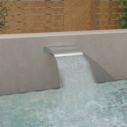 148921 vidaXL Pool Fountain Silver 45x26x13 cm Stainless Steel
