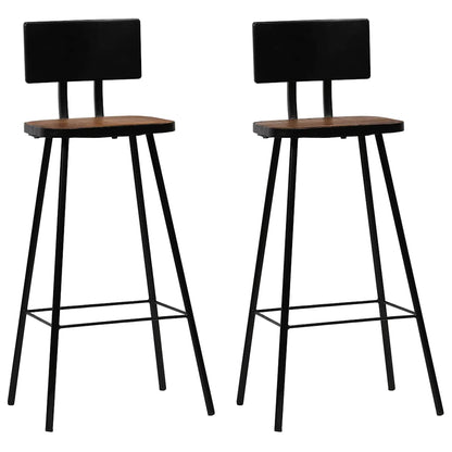 vidaXL Bar Set | Black | MDF | Standard | Footrest | Bar Set | Rectangular