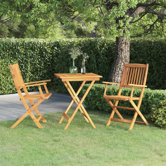 vidaXL Garden Dining Set |  Foldable  | Square | Rustic