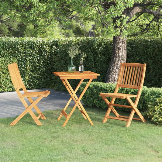 vidaXL Garden Dining Set | Natural wood | Solid Acacia wood | Compact