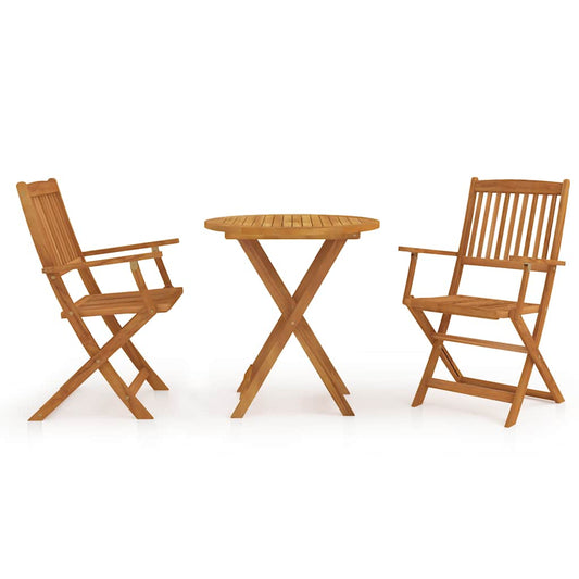 vidaXL Garden Dining Set | Natural Acacia | Solid Acacia wood | Small | Foldable