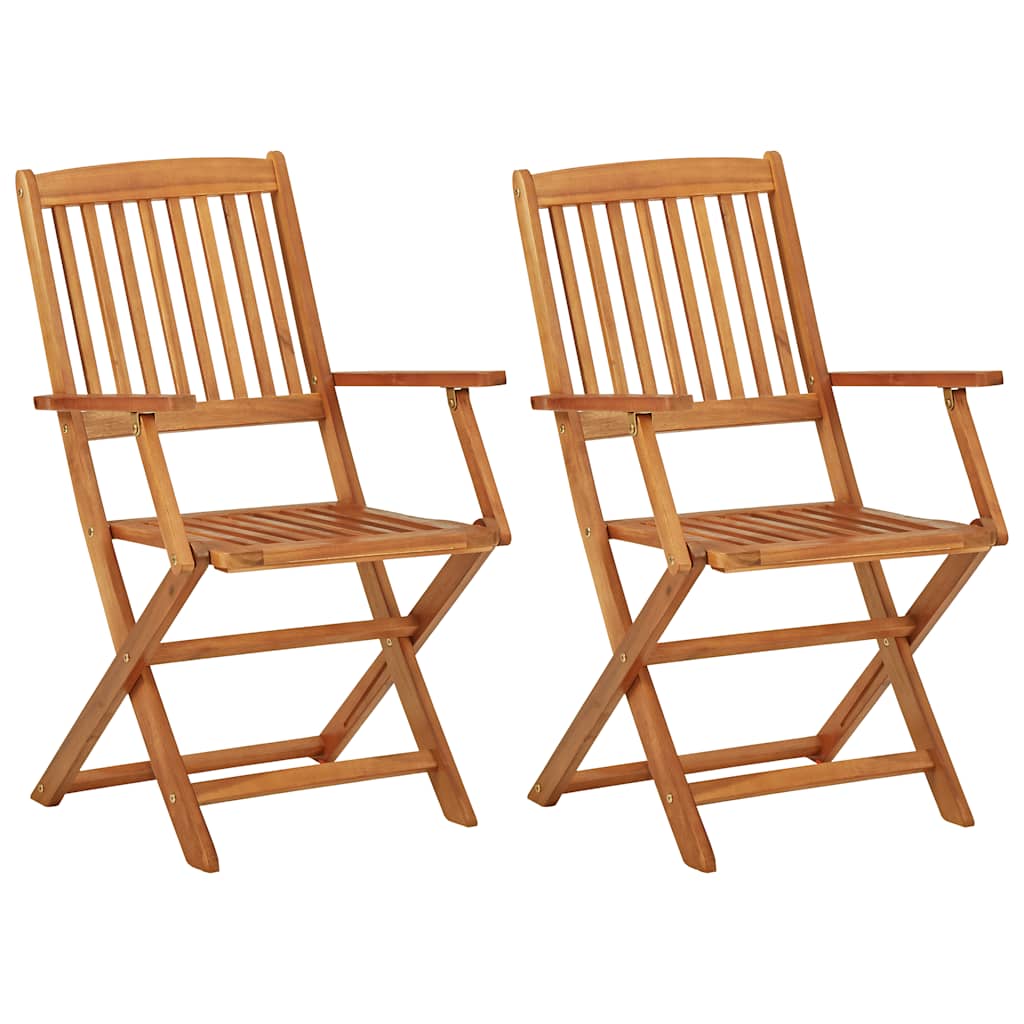 vidaXL Garden Dining Set | Natural Acacia | Solid Acacia wood | Small | Foldable