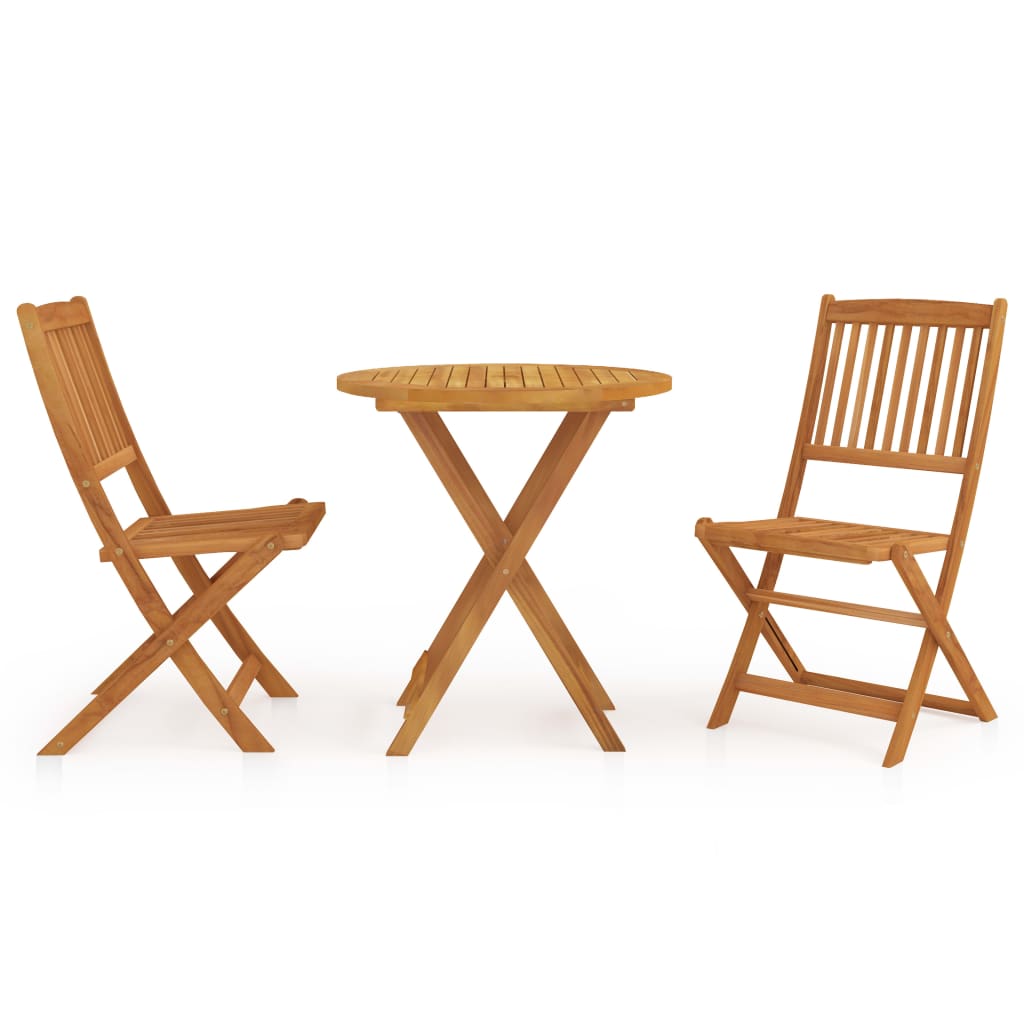 vidaXL Garden Dining Set | Brown | Solid acacia wood | Compact |  Foldable