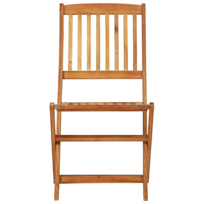 vidaXL Garden Dining Set | Natural Wood | Solid Acacia Wood | Compact | Foldable