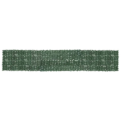 vidaXL Balcony Screen with Dark Green Leaves 600x100 cm