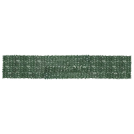vidaXL Balcony Screen with Dark Green Leaves 600x100 cm