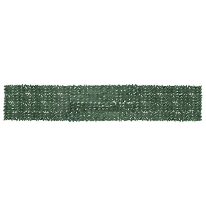 vidaXL Balcony Screen with Dark Green Leaves 600x100 cm