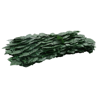 vidaXL Balcony Screen with Dark Green Leaves 600x100 cm