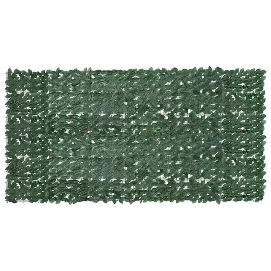 vidaXL Balcony Screen with Dark Green Leaves 300x150 cm