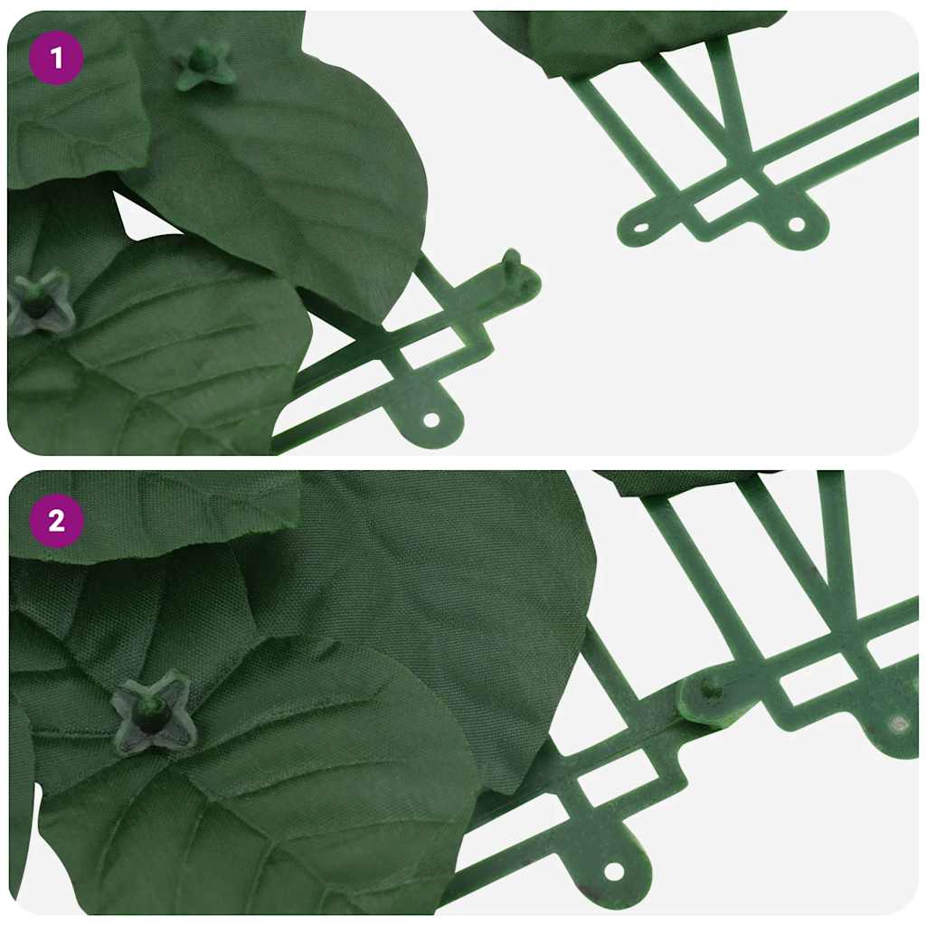 vidaXL Balcony Screen with Dark Green Leaves 300x150 cm