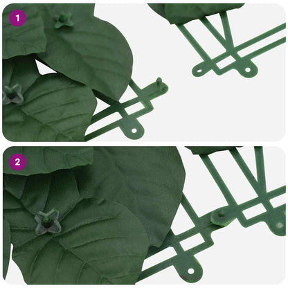 vidaXL Balcony Screen with Dark Green Leaves 300x150 cm