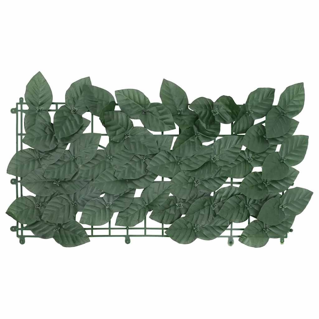 vidaXL Balcony Screen with Dark Green Leaves 400x150 cm