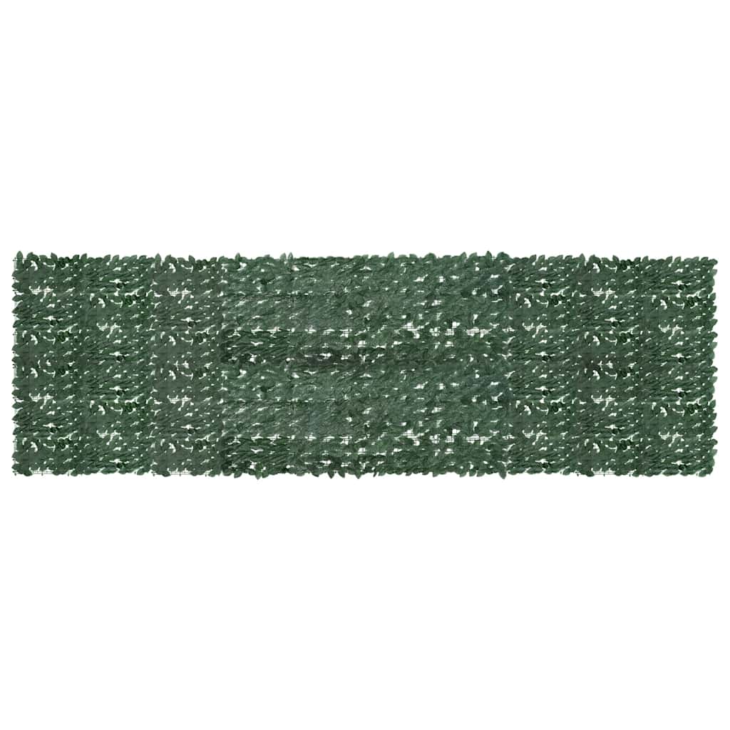 vidaXL Balcony Screen with Dark Green Leaves 500x150 cm